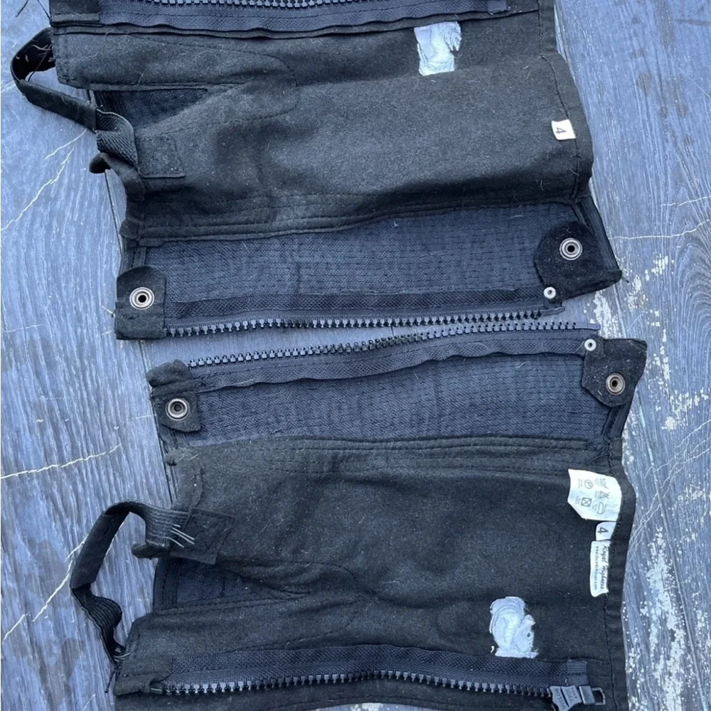 Royal Highness Kids Chaps Riding Horses Black Size 4 - Picture 4 of 5
